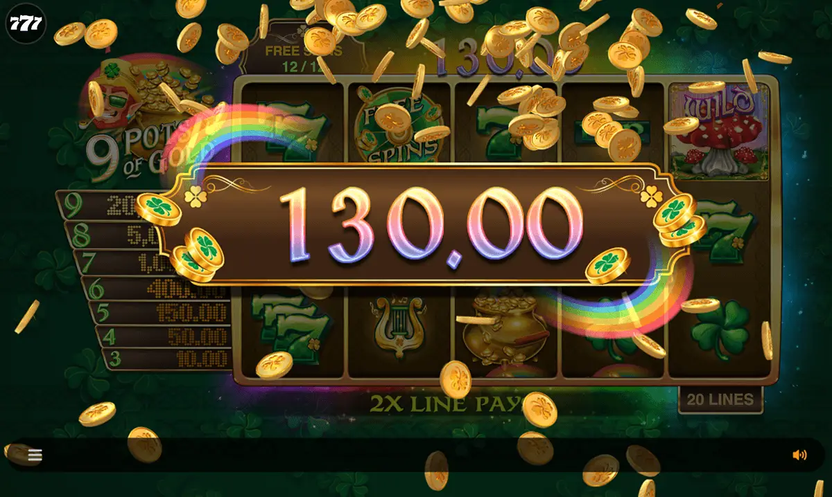 9 Pots Of Gold Payout